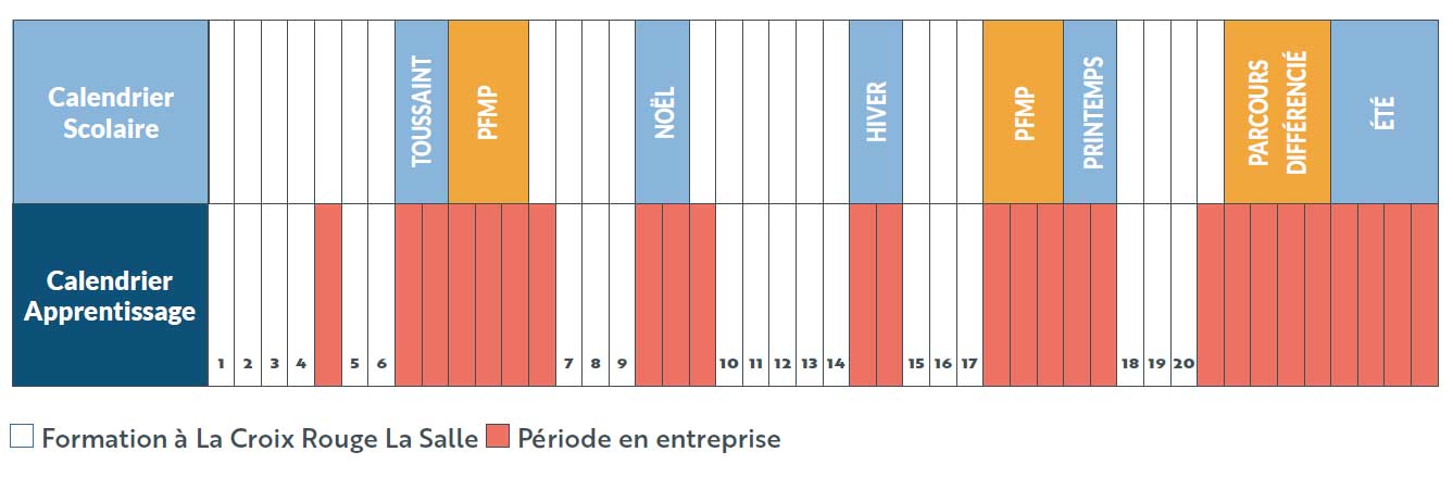 la croix rouge exemple calendrier apprentissage